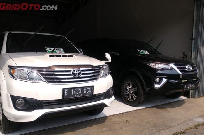 Toyota Fortuner Diesel di salah satu delaler mobil seken di Bekasi