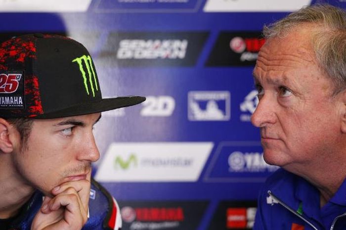 Maverick Vinales bersama crew chief-nya, Ramon Forcada