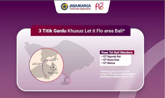 Gerbang tol yang memiliki akses pembayaran tanpa berhenti pakai aplikasi Let It Flo