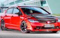 Si Merah Merona Honda Civic FD Sporty Pakai Pelek Volk Rays TE37