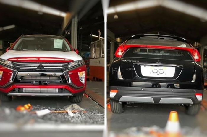 Mitsubishi Eclipse Cross Tertangkap Kamera sudah berada di area gudang Bandar Udara Soekarno-Hatta, Banten.