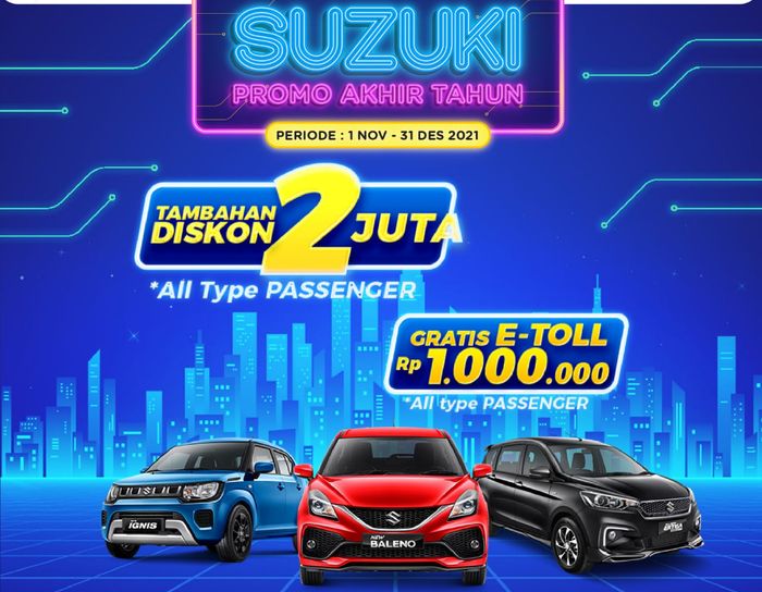 Promo potongan diskon harga Suzuki Ignis, New Baleno dan All New Ertiga dari Suzuki Finance Indonesia