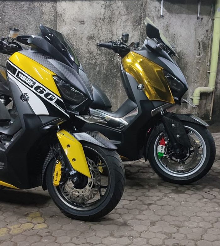 Yamaha XMAX dengan beragam kaliper Brembo warna-warni garapan Suto Garage