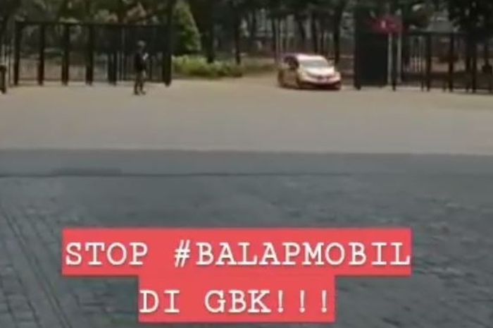 Honda Jazz tengah latihan di gelora bung karno