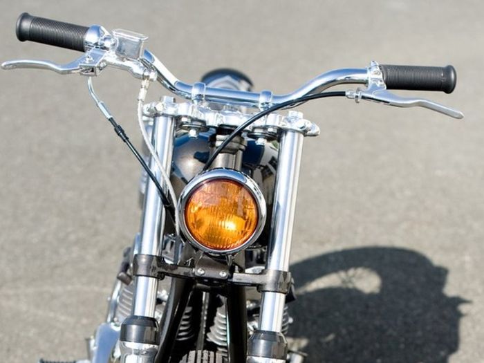 Yamaha XS650 custom chopper garapan Purple Pantera