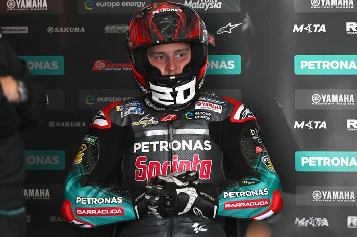 Pembalap Petronas Yamaha SRT, Fabio Quartararo berusaha tetap tenang meski jadi yang tercepat pada FP2 MotoGP Catalunya
