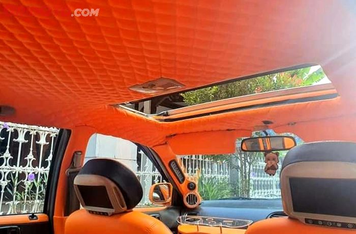 Interior Honda Accord Cielo full retrim Mbtech berwarna oranye