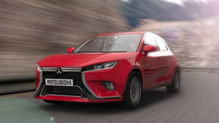 Mitsubishi Mirage hasil render desainer Gabor Farkas