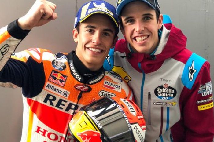 Marc Marquez dan adiknya Alex Marquez yang ancang-ancang untuk naik kelas ke MotoGP tahun depan