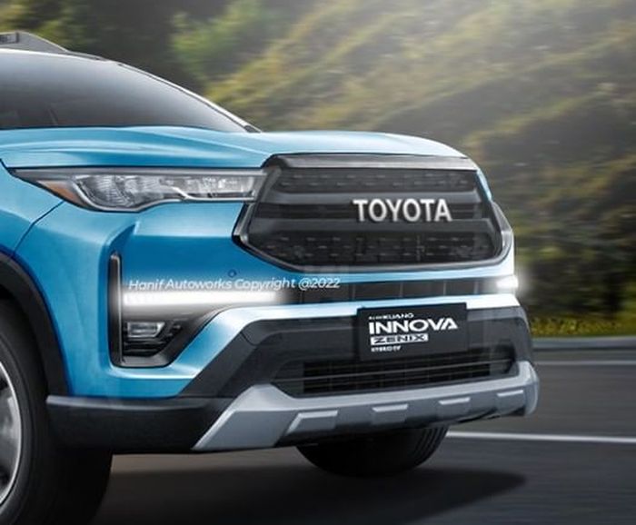 Tampilan depan digital modifkasi Toyota Kijang Innova Zenix dikemas ala USDM
