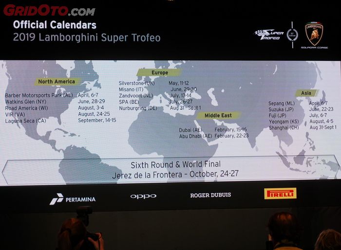 Jadwal balap Lamborghini Super Trofeo 2019