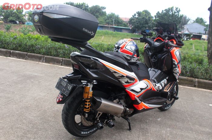 Yamaha XMAX pasang rear box 