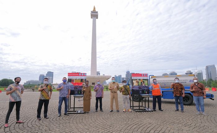 Komunitas Mobil Honda dan PAM Jaya Kerjasama, Sumbangkan Wastafel Mirip Kabin Mobil ke Monas