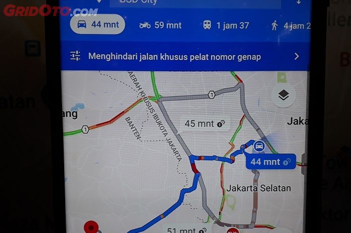 Fitur terbaru ganjil genap di Google Maps