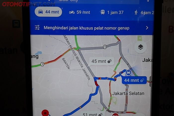 Fitur terbaru ganjil genap di Google Maps