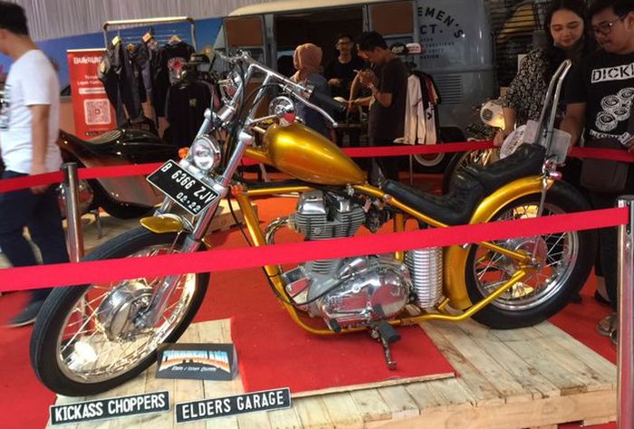 Motor chopper Jokowi ketika dipamerkan di IIMS 2018