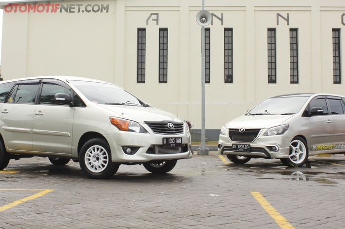 Modifikasi Toyota Kijang Innova G 2013 dan 2005 (kanan)