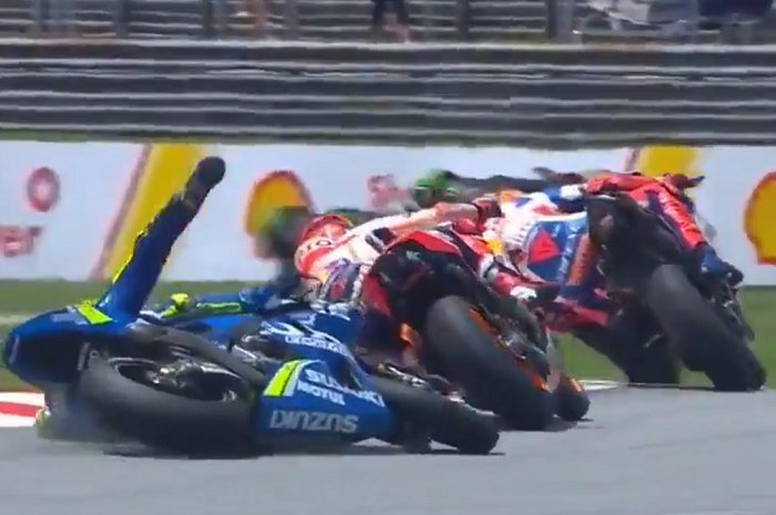 Ilustrasi. Andrea Iannone terjatuh di lap pertama MotoGP Malaysia