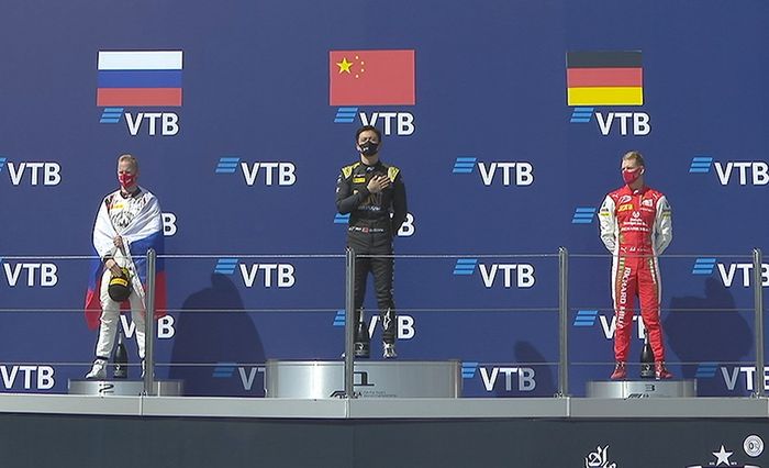Podium race 2 F2 Rusia 2020