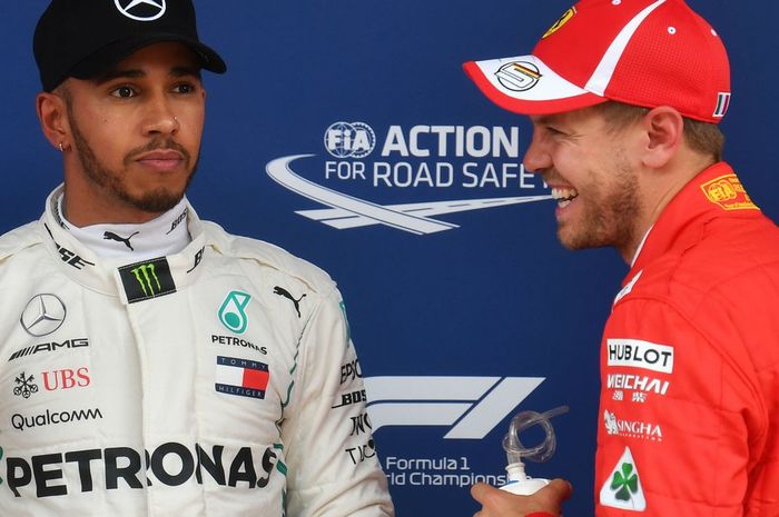 Lewis Hamilton dan Sebastian Vettel