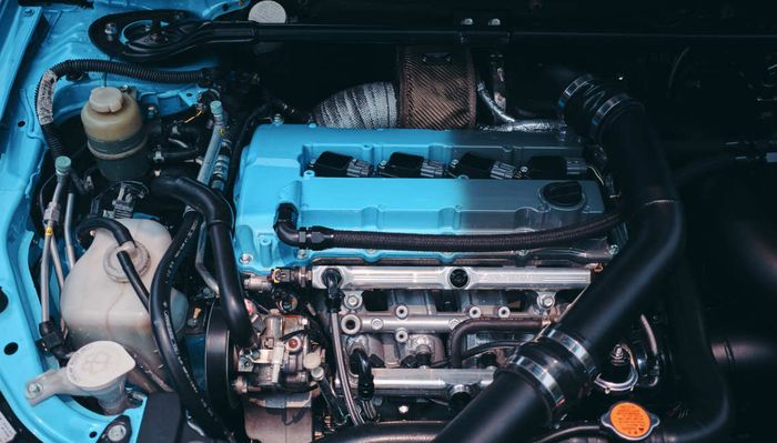 Mesin Mitsubishi Evolution X yang awalnya 2.000cc diubah hingga berkapasitas 2.300cc