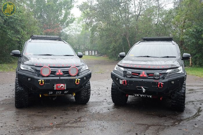 Tampilan dua Mitsubishi Pajero Sport milik Stive dan Irwan