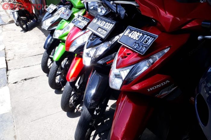 Honda BeAT bekas di bursa motor Condet, Jakarta Timur