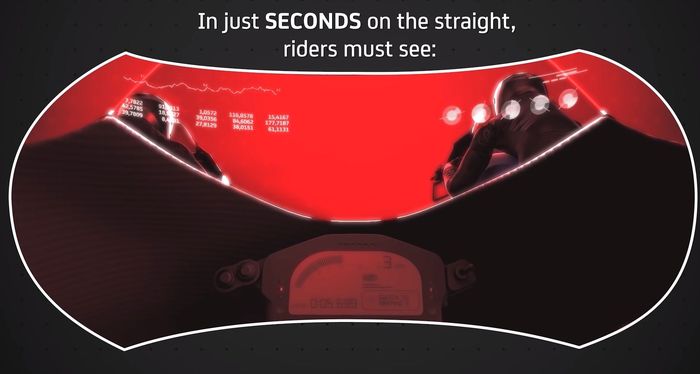 Ilustrasi saat melaju dengan pembalap lain di lurusan