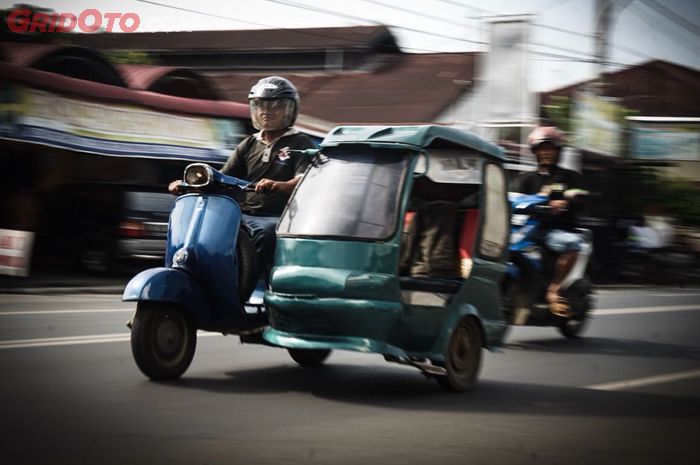 Vespa Becak Motor di Padang Sidempuan