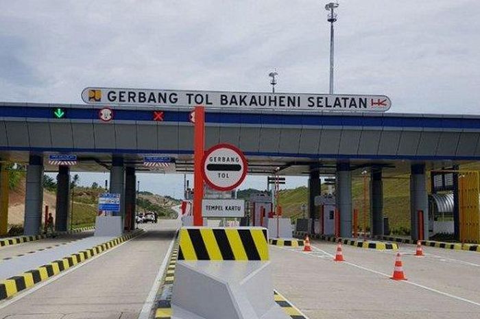 Kondisi gerbang tol Bakauheni Selatan