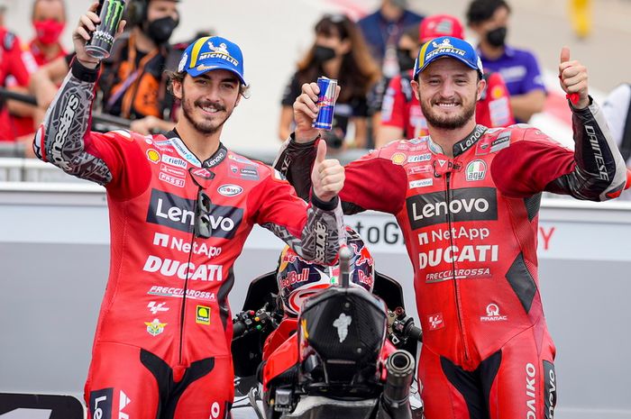 Dua Pembalap tim Ducati, Pecco Bagnaia dan Jack Miller raih posisi 1 dan 2 kualifikasi MotoGP Aragon 2021