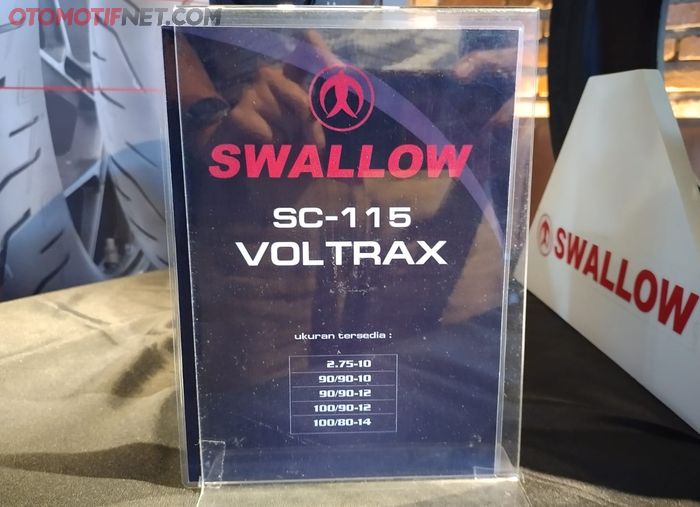 Ukuran ban motor listrik Swallow Voltrax SC-115 untuk ban depan