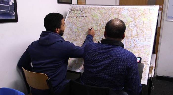 Proses membuat simulasi rute saat ujian