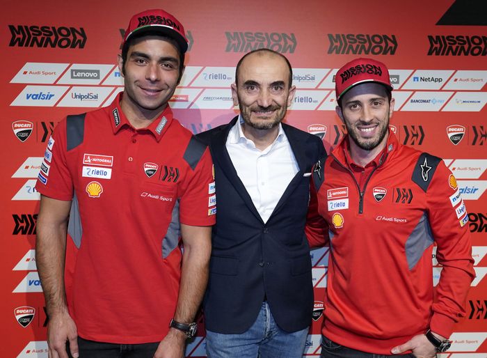 Claudio Domenicali menyampaikan terima kasih khusus kepada Andrea Dovizioso dan Danilo Petrucci lantaran berpisah di akhir MotoGP 2020