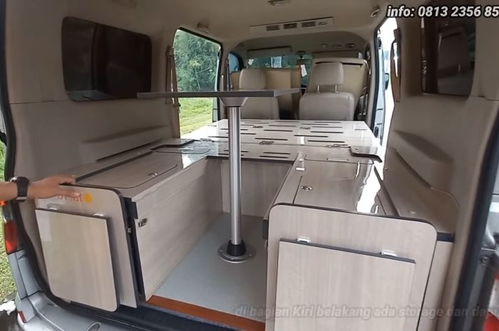 Modifikasi Daihatsu Luxio campervan garapan Rindu Technic Workshop, Bogor