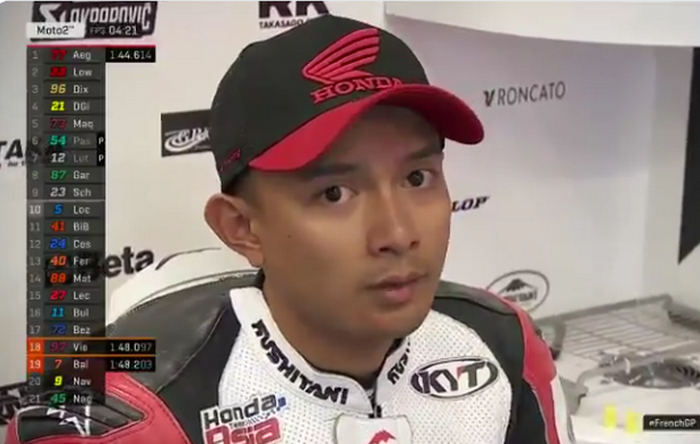 Dimas Ekky tidak mengalami cedera usai kecelakaan dalam FP3 Moto2 Prancis