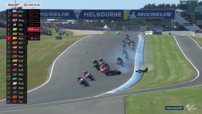 Johann Zarco terpental usai tabrak Marc Marquez