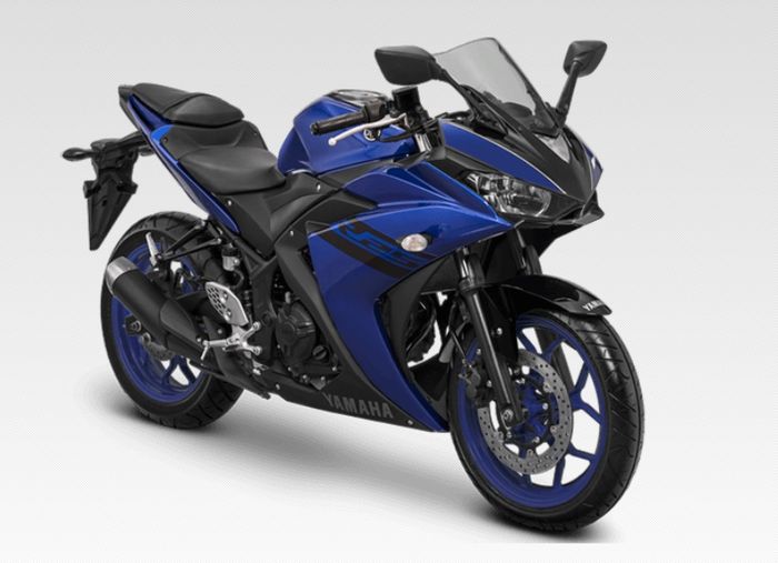 Yamaha R25 versi Indonesia punya kombinasi warna yang mirip seperti varian Racing Blue All New R15 versi India