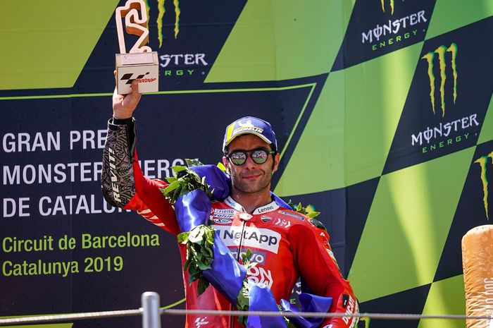 Pembalap Mission Winnow Ducati, Danilo Petrucci, tidak kecewa meski hanya meraih podium ketiga di MotoGP Catalunya