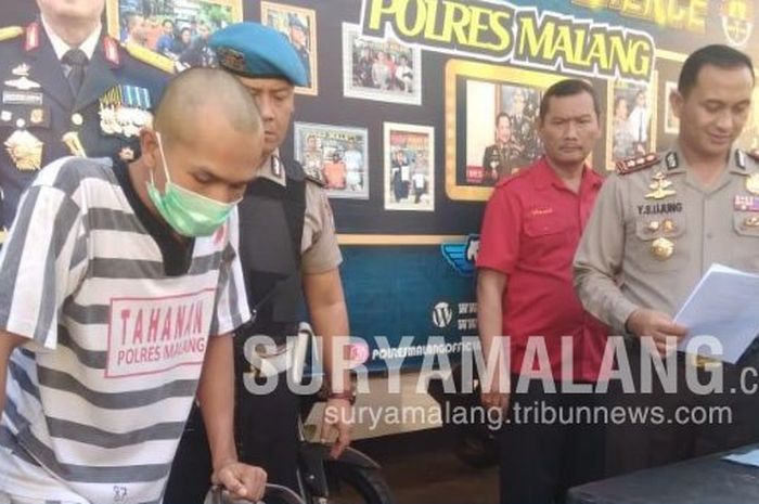 Tersangka pencurian sepeda motor di delapan TKP dilumpuhkan Resmob Polres Malang, (8/6/2018)