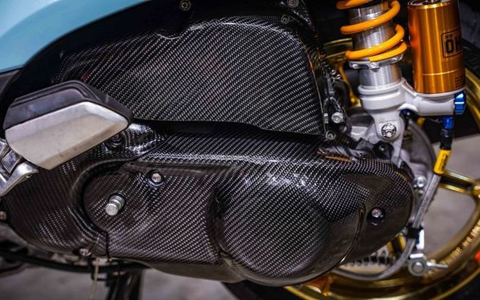 Cover CVT dan cover filter pakai part Cabontech 