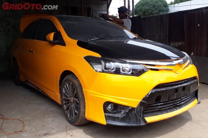 Toyota Vios Limo gen 3 dual warna sudah proses finishing di workshop MJPO