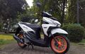 Modifikasi Honda Vario 125, Bodi Putih Bunglon, Tampilan Jadi Racing