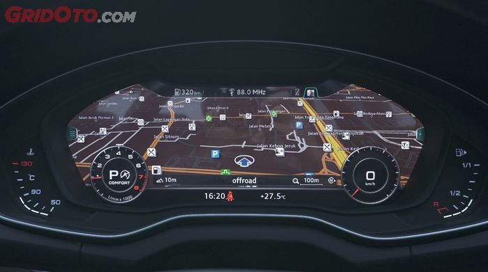Panel instrumen Virtual Cockpit pada Audi Q5