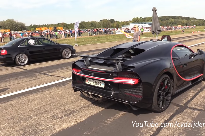 Bugatti Chiron balap lawan Audi S4