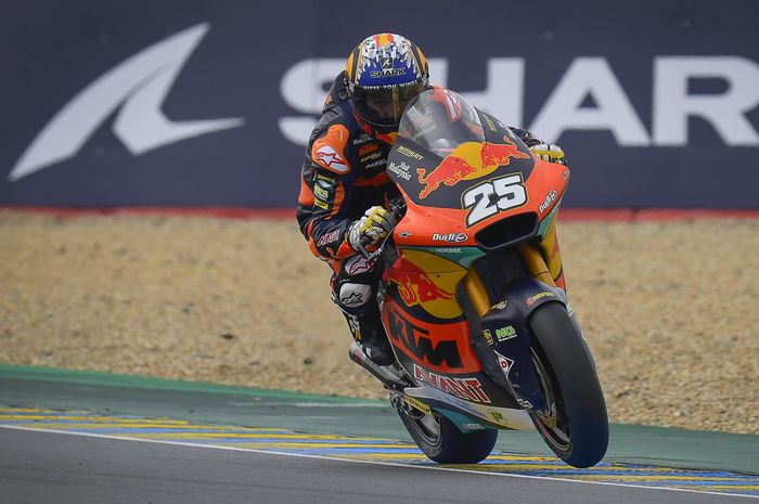 Hasil balapan Moto2 Prancis 2021: Raul Fernandez merajai sirkuit Le Mans, dua pembalap tim Indonesia masuk 10 besar.