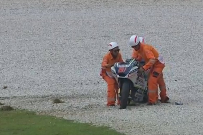 Jordi Torres crash di FP4 MotoGP Malaysia