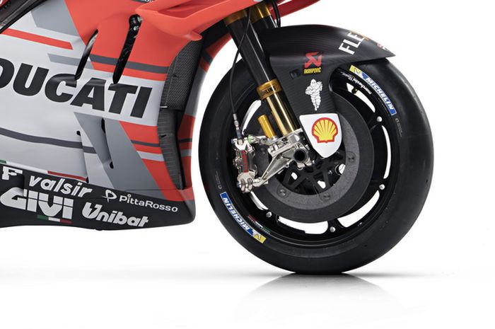 Ilustrasi rem motor Ducati di MotoGP.