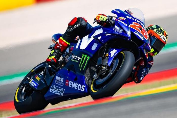 Maverick Vinales terpaksa turun 3 posisi dari start 11 ke-14 di raceday MotoGP Aragon