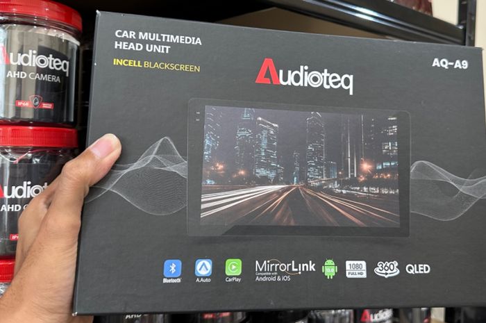 Head unit Audioteq AQ A9 2/32 GB yang dijual dengan harga sekitar Rp 800 ribuan